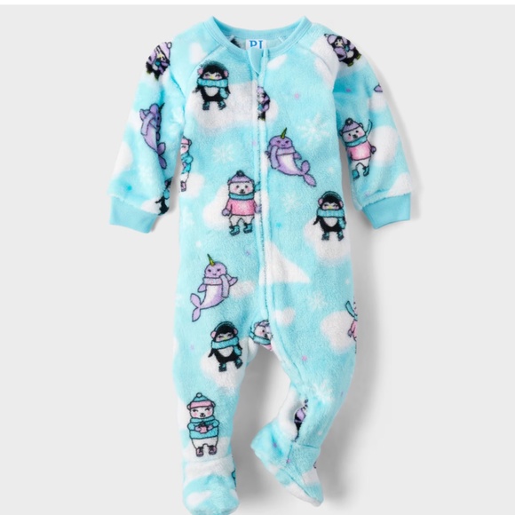 Children’s Place Bundle of 3 Toddler Girl Dino Footed Fleece 1 Piece Pajamas EUC - Picture 1 of 14